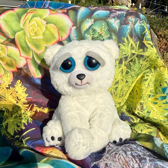 EUC Feisty Pets Karl the Snarl White Polar Bear Plush Toy with Snarling Face - Picture 1 of 5